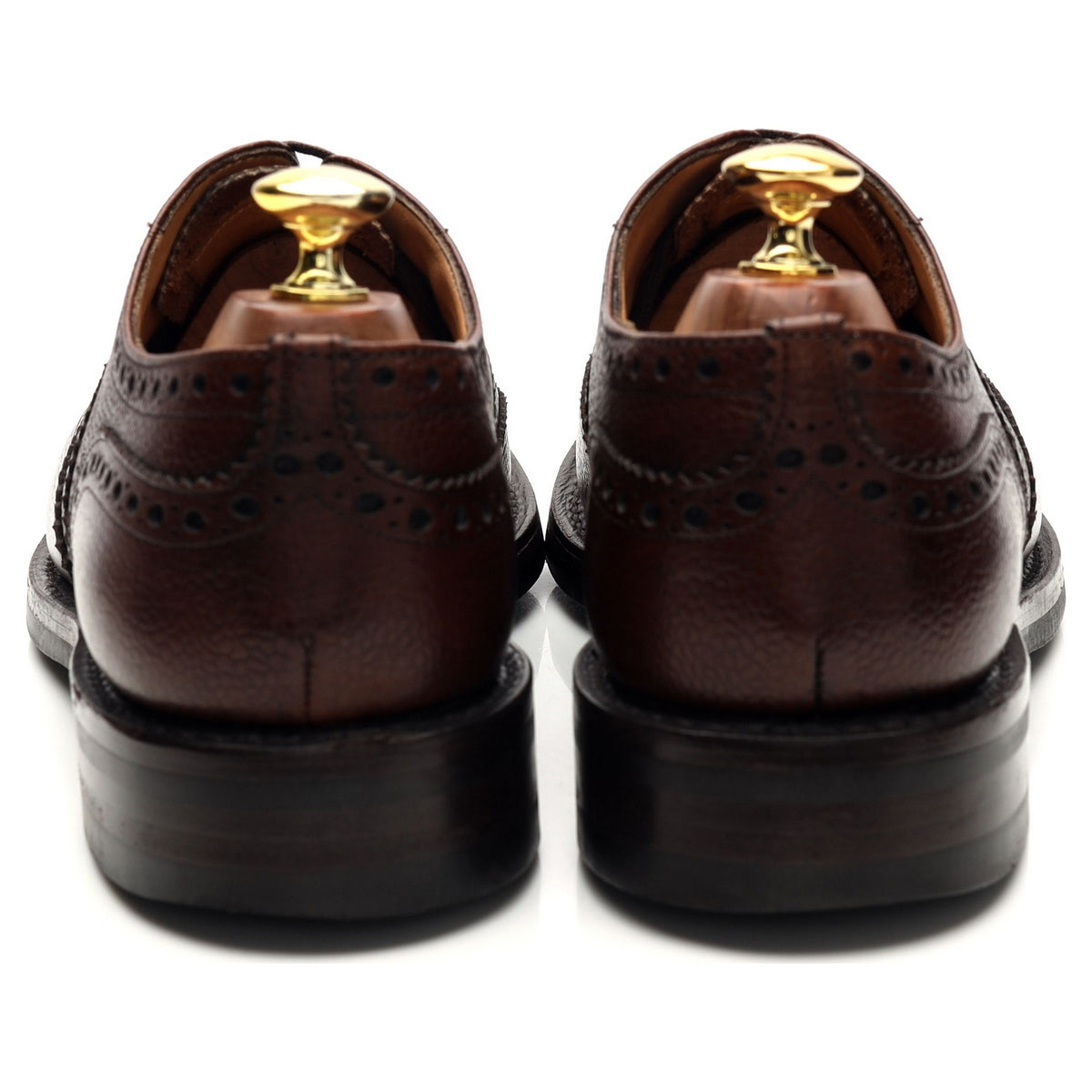 &#39;Amersham&#39; Dark Brown Grain Leather Oxford Brogues UK 8 F