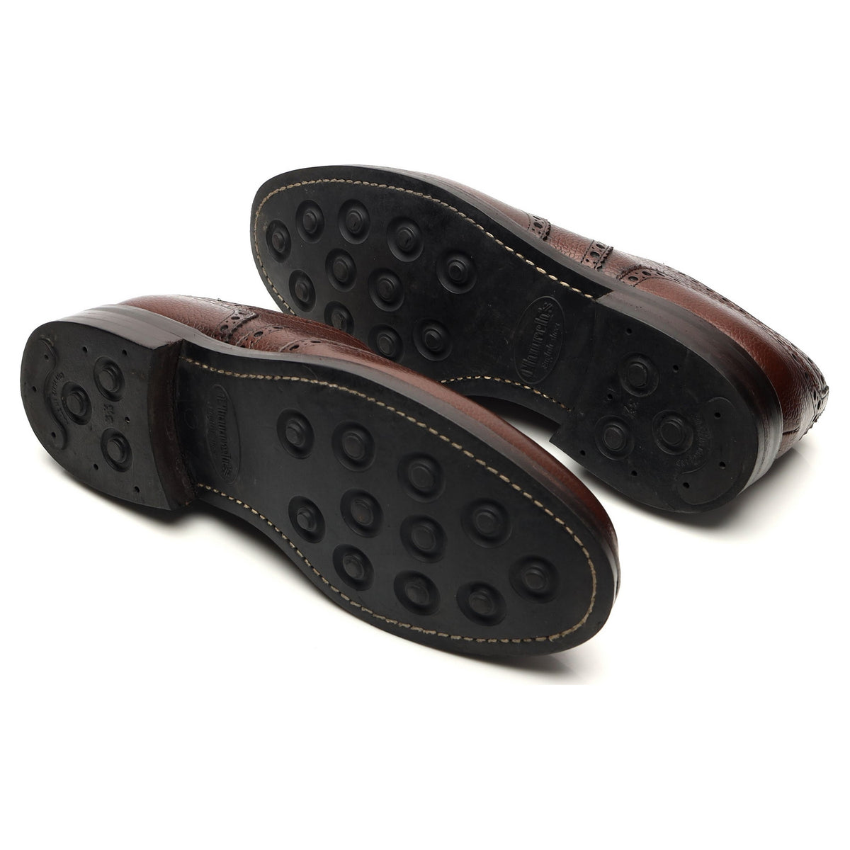 &#39;Amersham&#39; Dark Brown Grain Leather Oxford Brogues UK 8 F