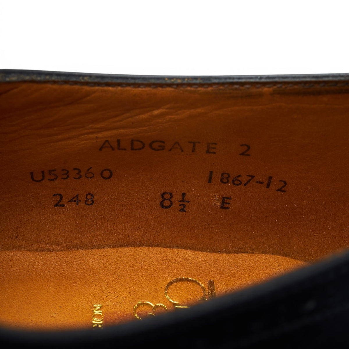 'Aldgate 2' Black Leather Oxford Brogues UK 8.5 E