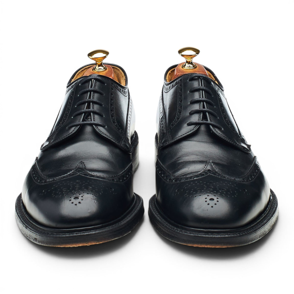 'Brookland' Black Leather Derby Brogues UK 10 F