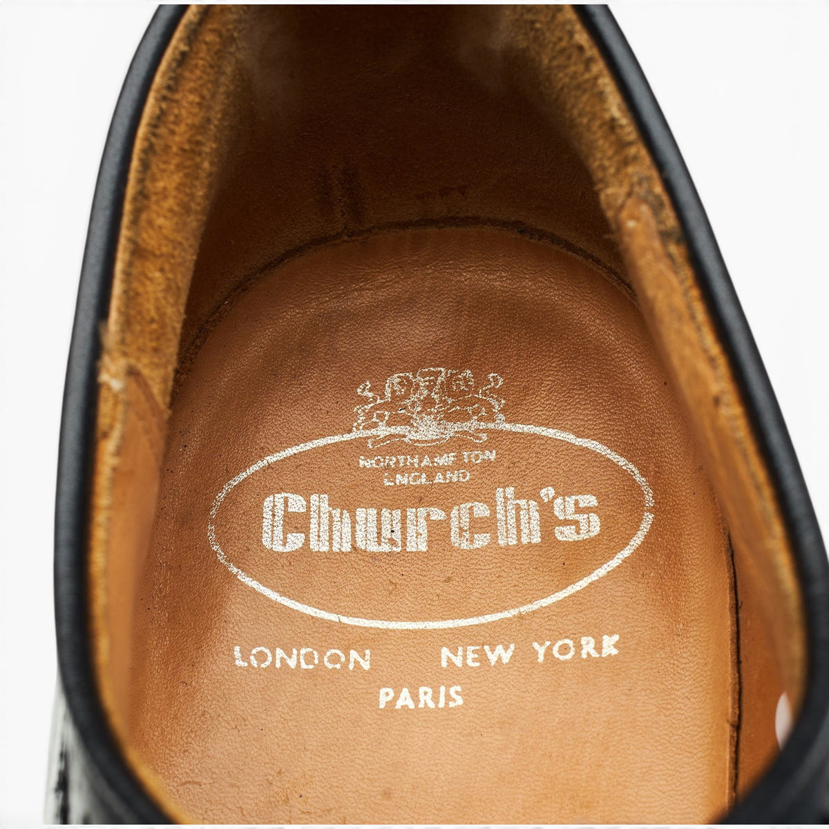 'Brookland' Black Leather Derby Brogues UK 10 F