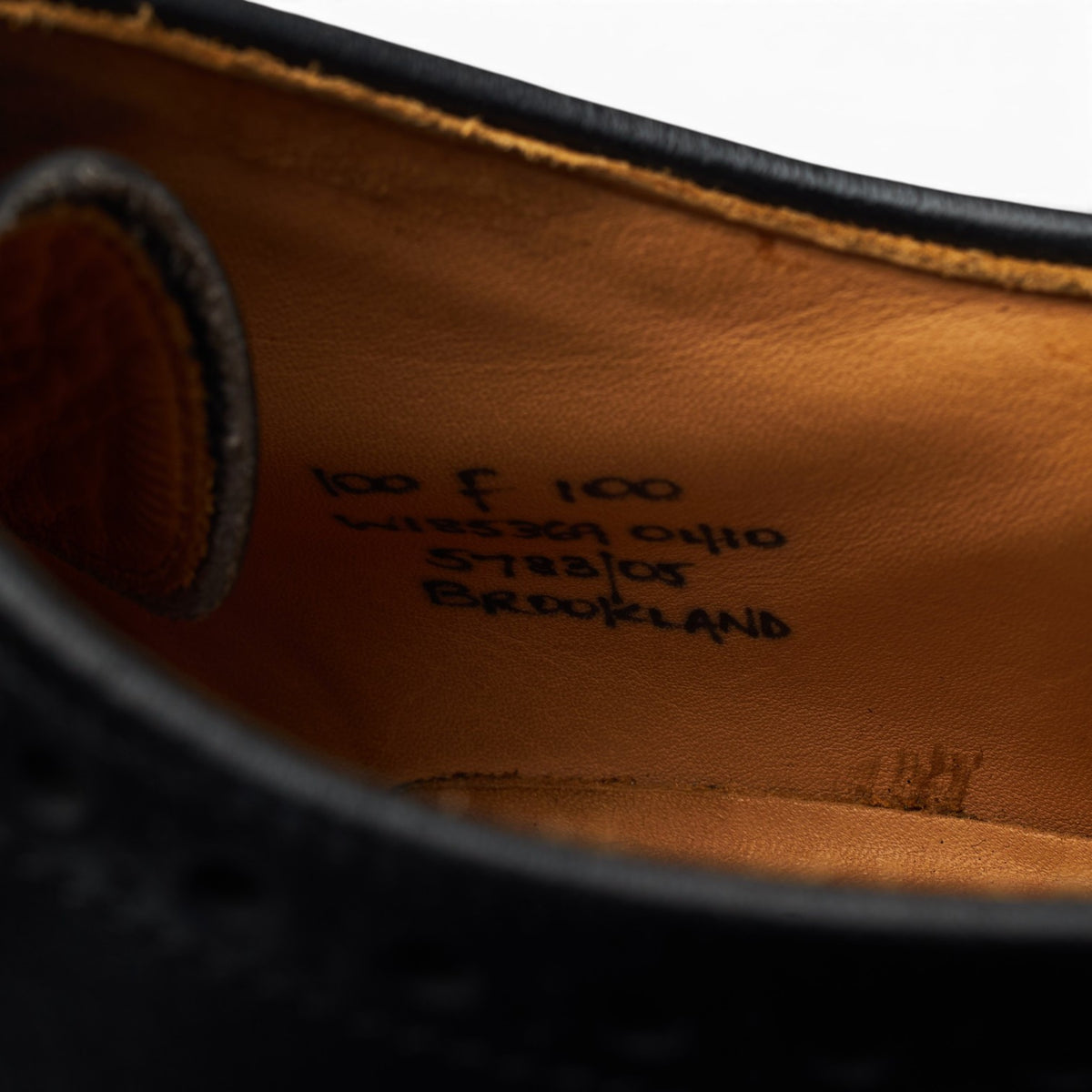 'Brookland' Black Leather Derby Brogues UK 10 F