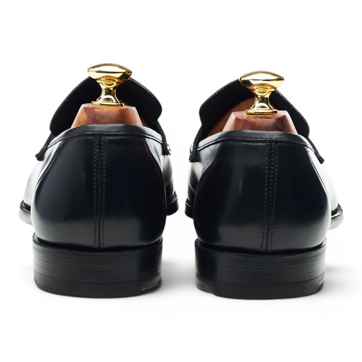 'George' Black Leather Loafers UK 7 E