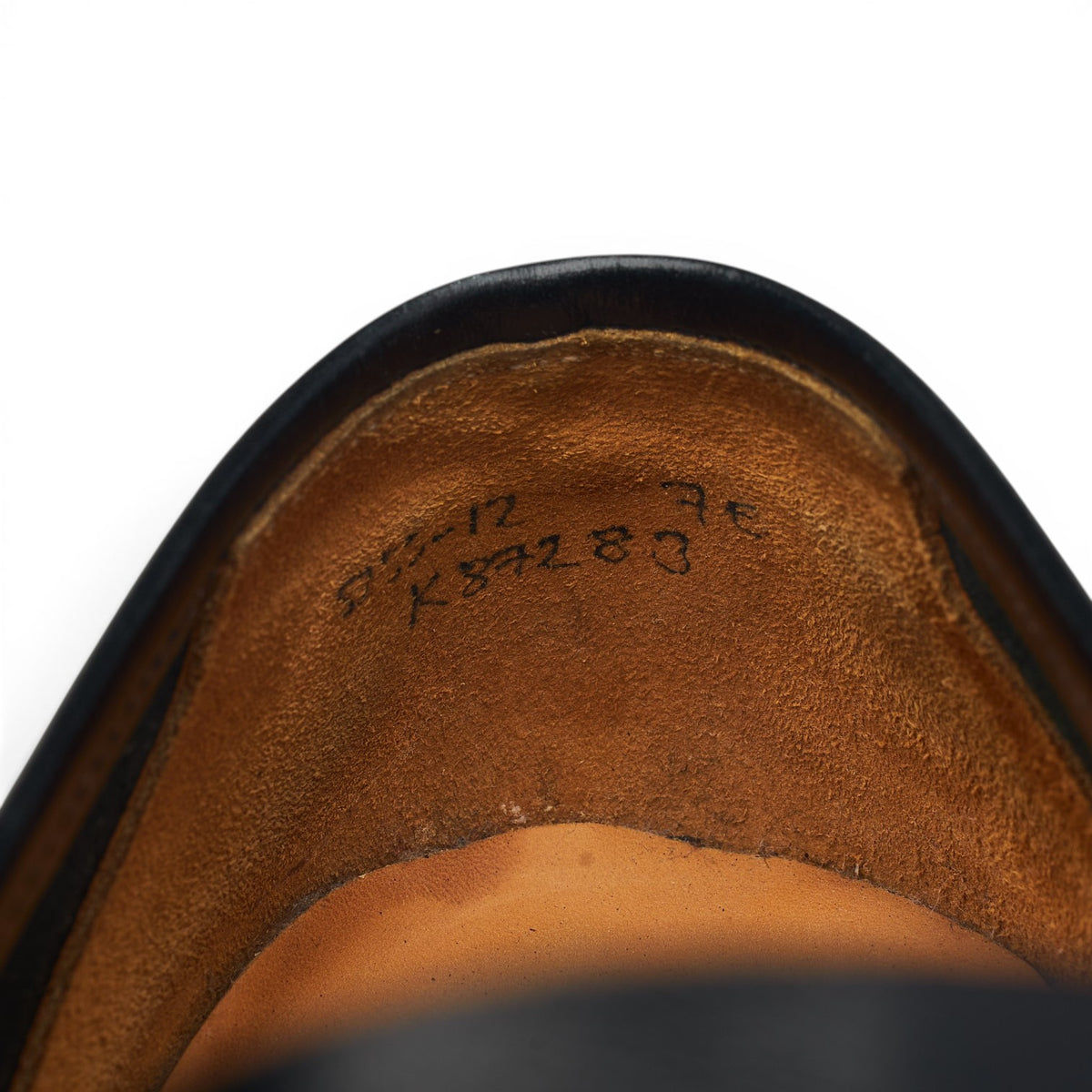 'George' Black Leather Loafers UK 7 E