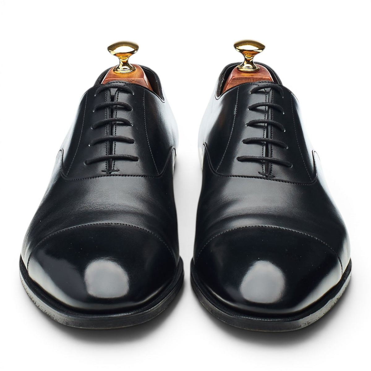 'Oxford' Black Leather Oxford UK 10 E