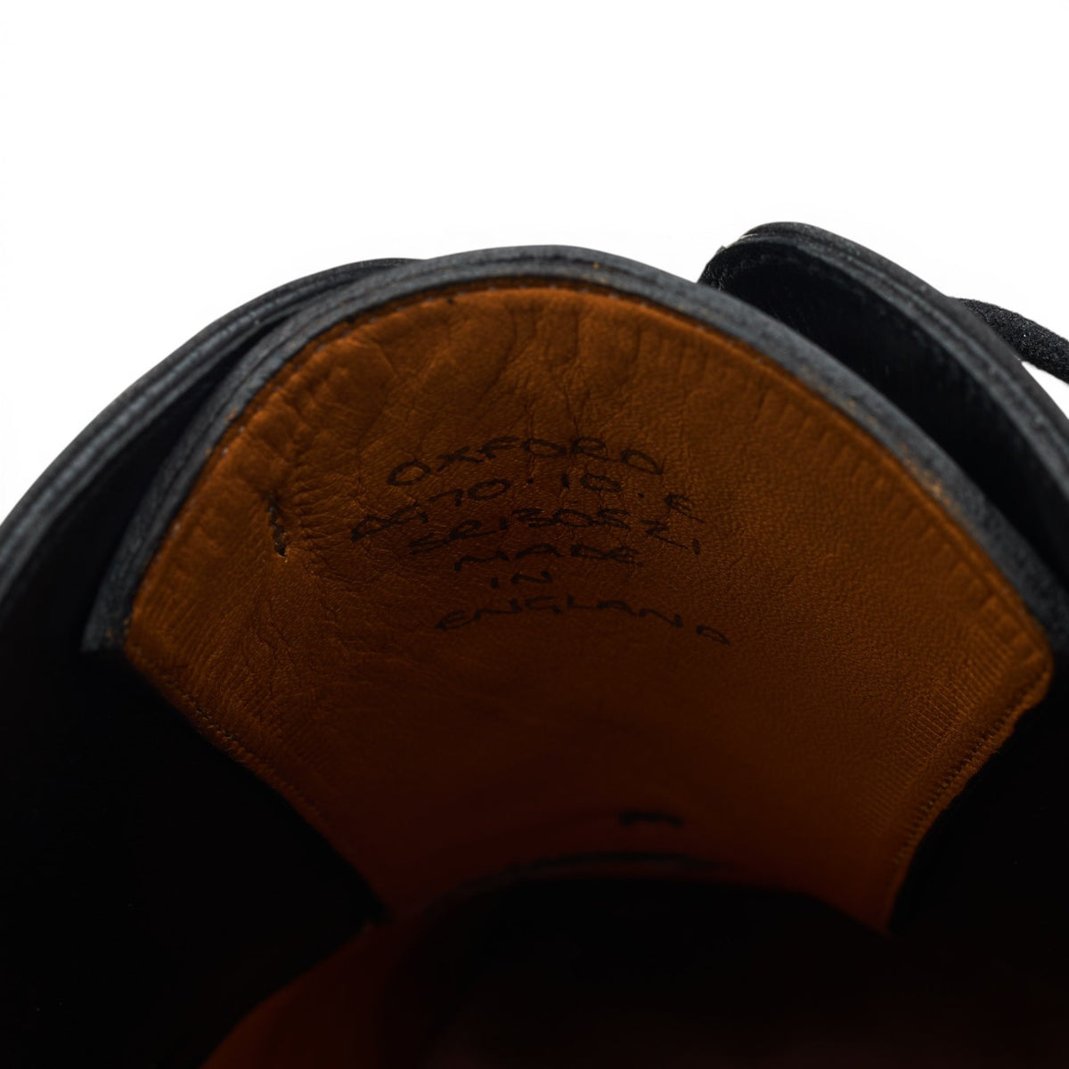 'Oxford' Black Leather Oxford UK 10 E