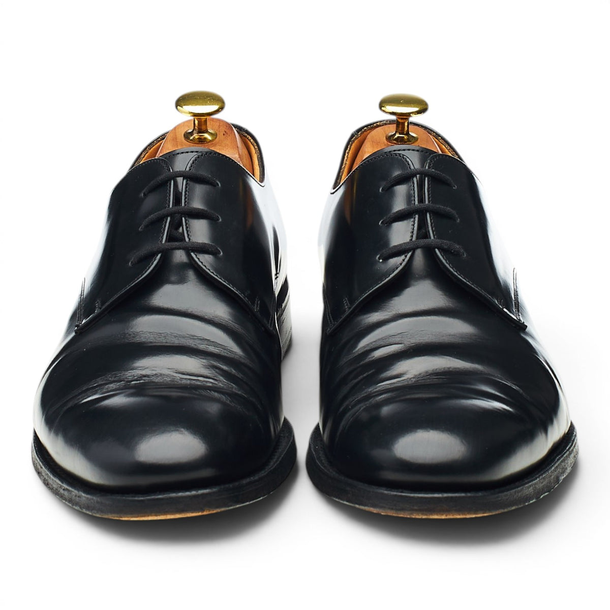 'Paris' Black Leather Derby UK 8.5 F