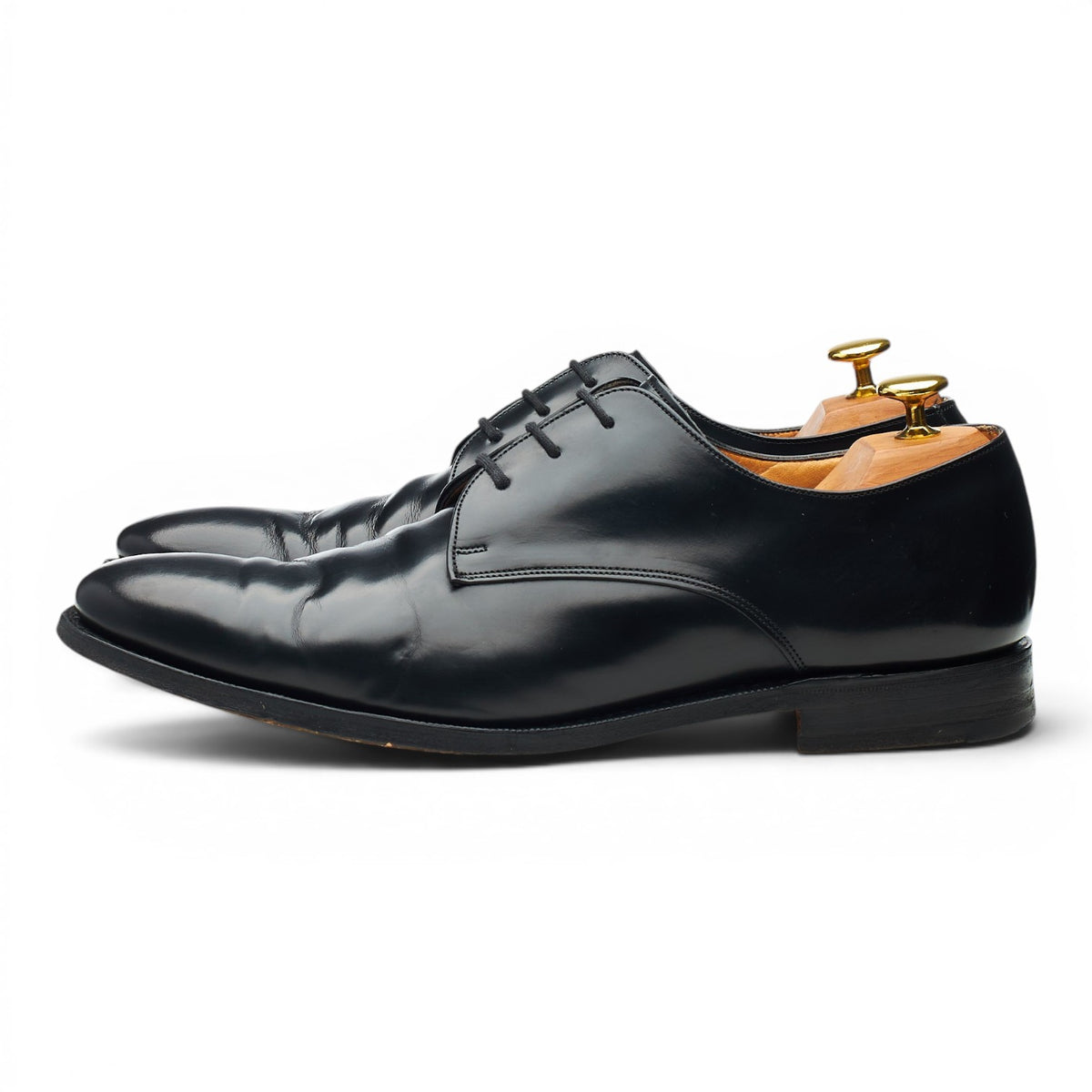 'Paris' Black Leather Derby UK 8.5 F