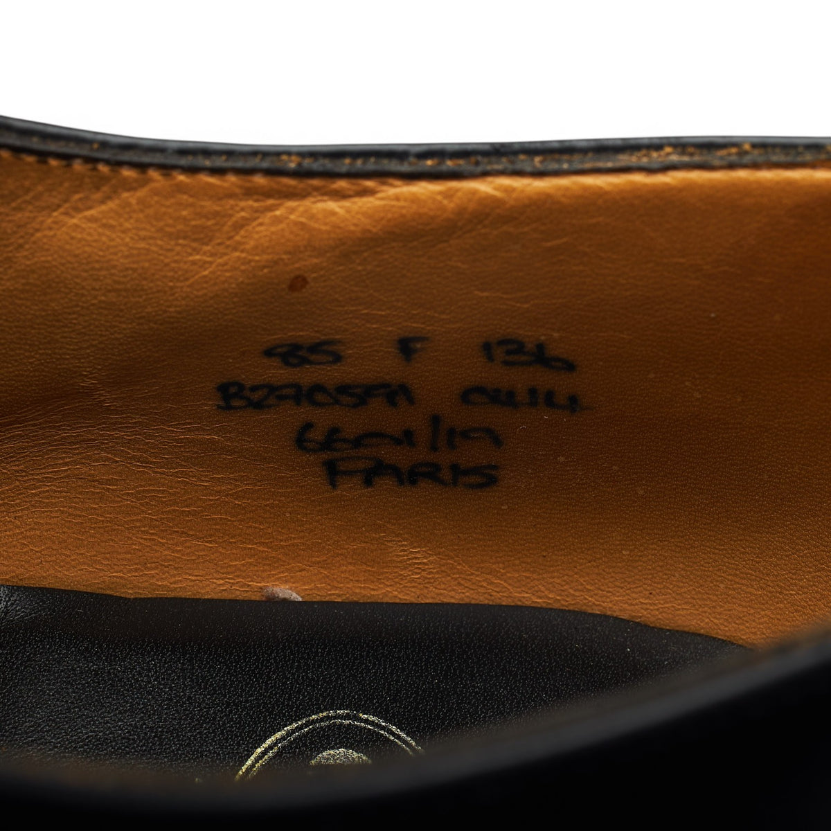 'Paris' Black Leather Derby UK 8.5 F