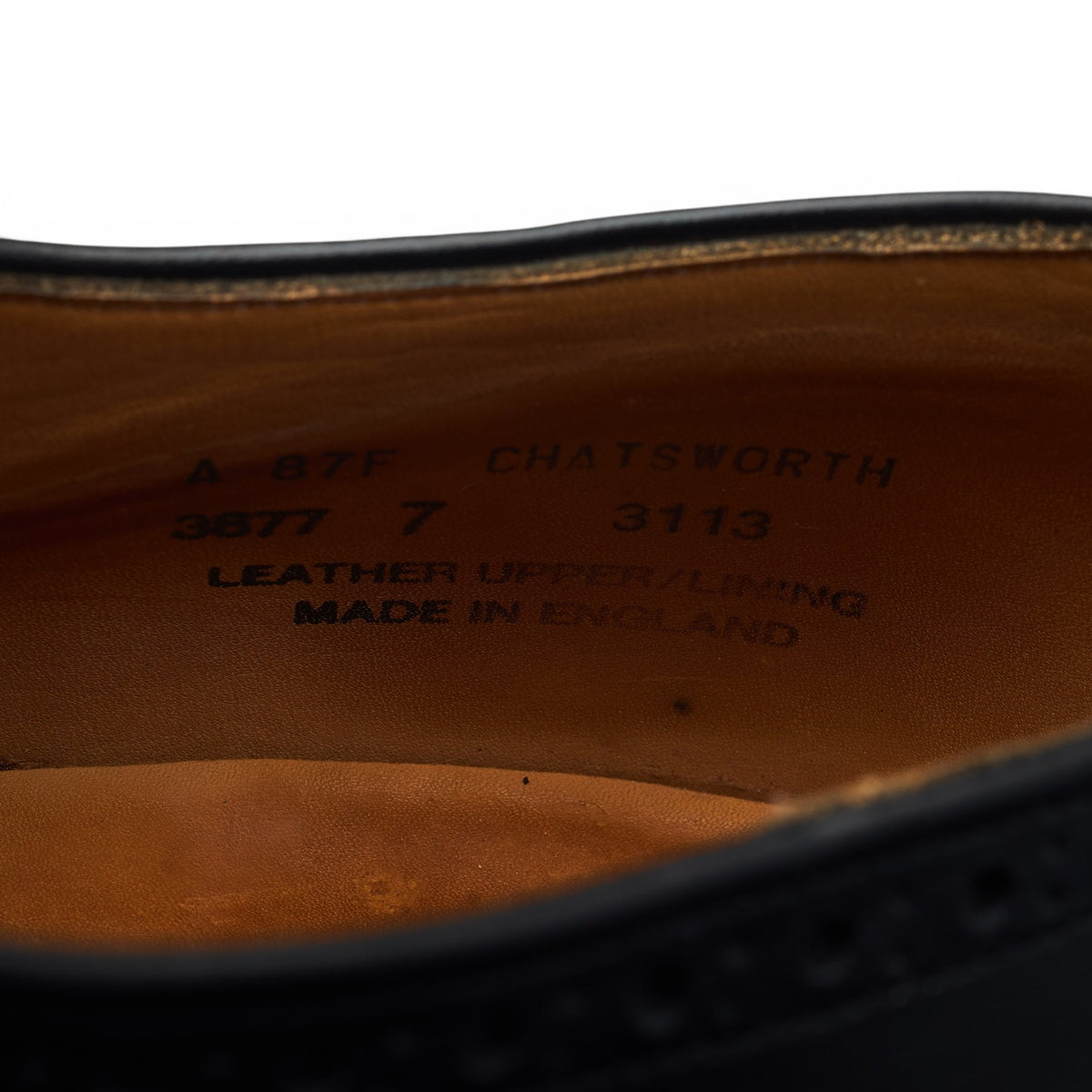 Shipton & Heneage 'Chatsworth' Black Leather Oxford UK 7 F