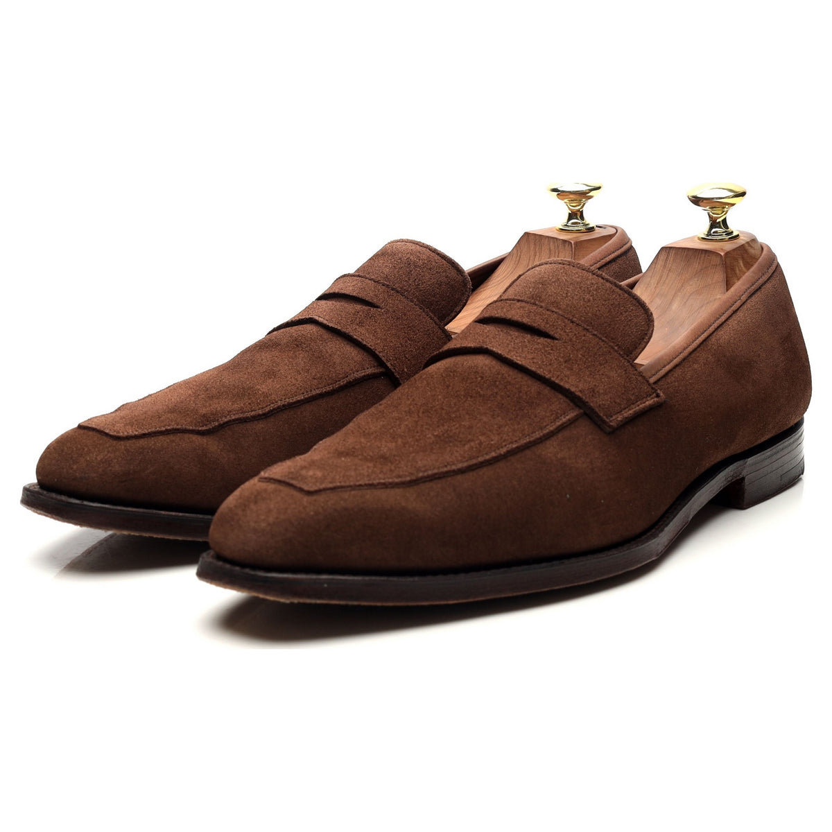 &#39;Merton&#39; Brown Suede Loafers UK 7.5 E