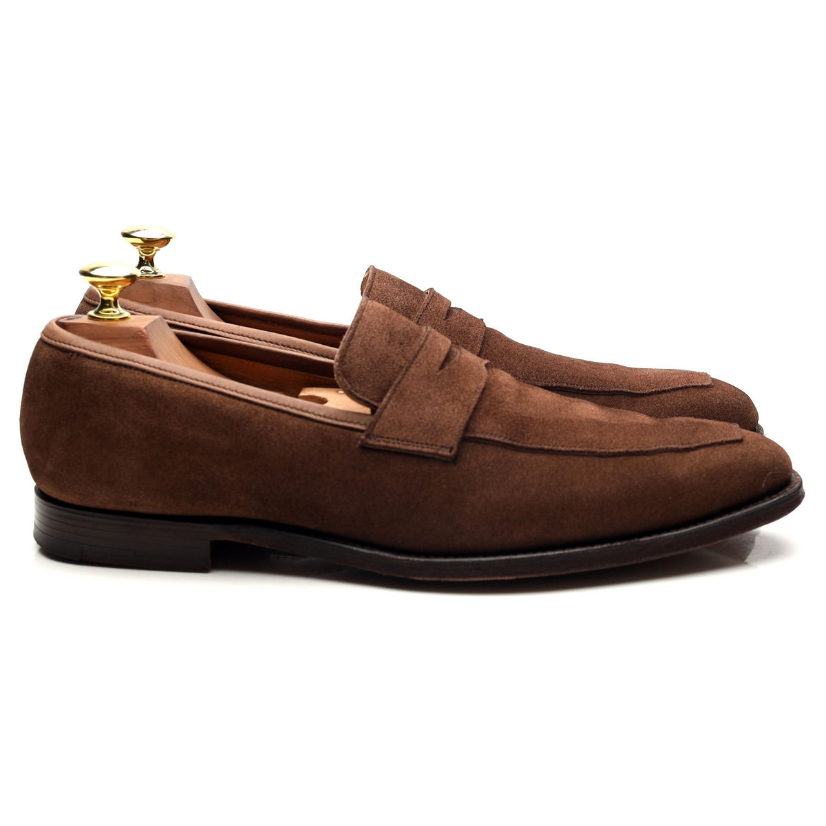 &#39;Merton&#39; Brown Suede Loafers UK 7.5 E