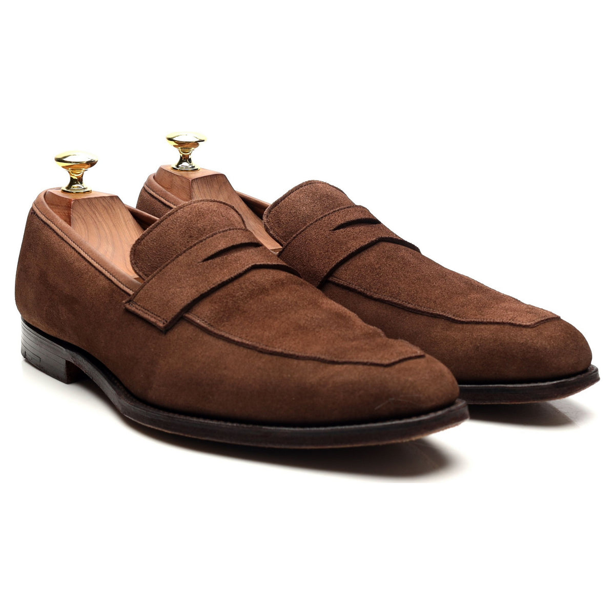 &#39;Merton&#39; Brown Suede Loafers UK 7.5 E