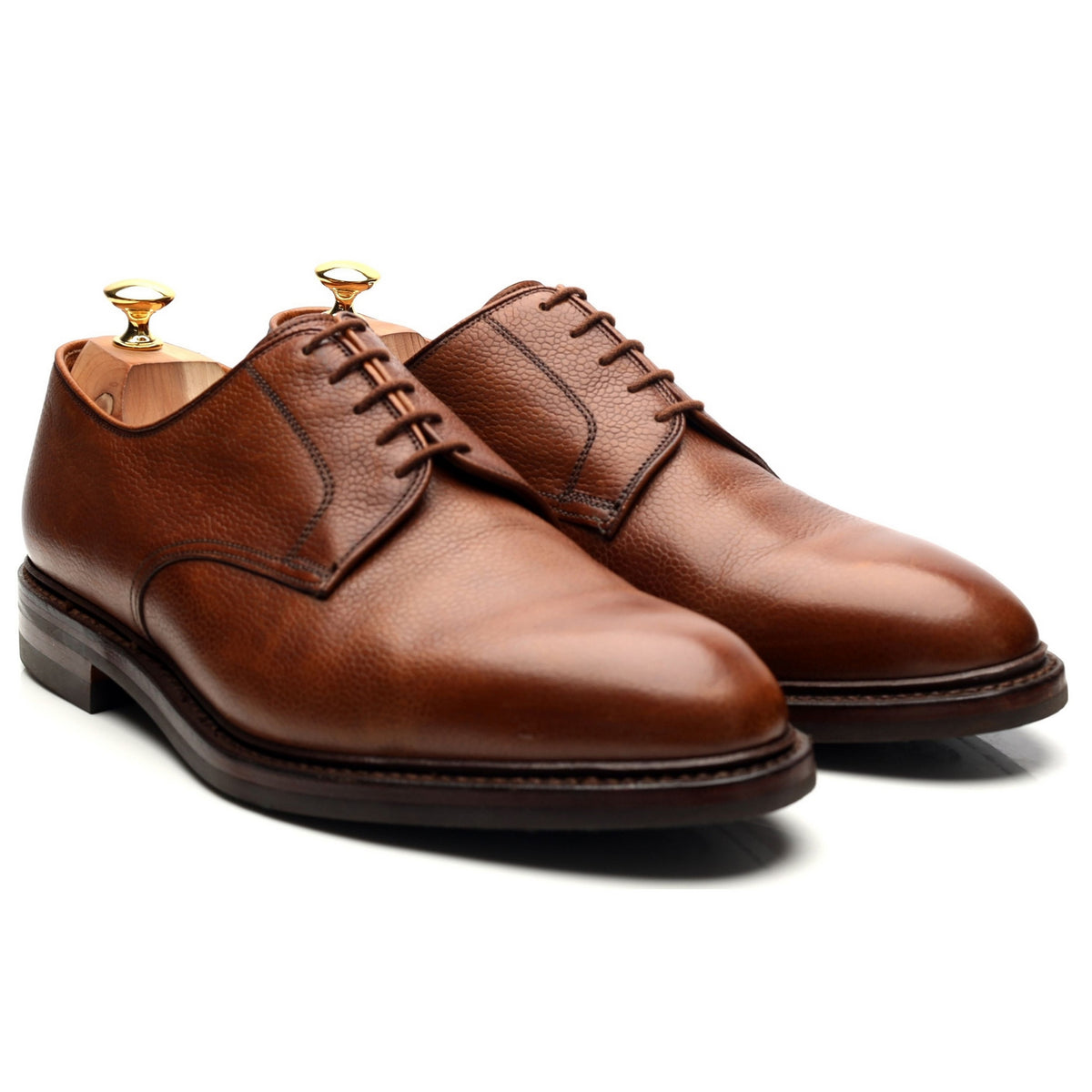 &#39;Grasmere&#39; Tan Brown Grain Leather Derby UK 11 G