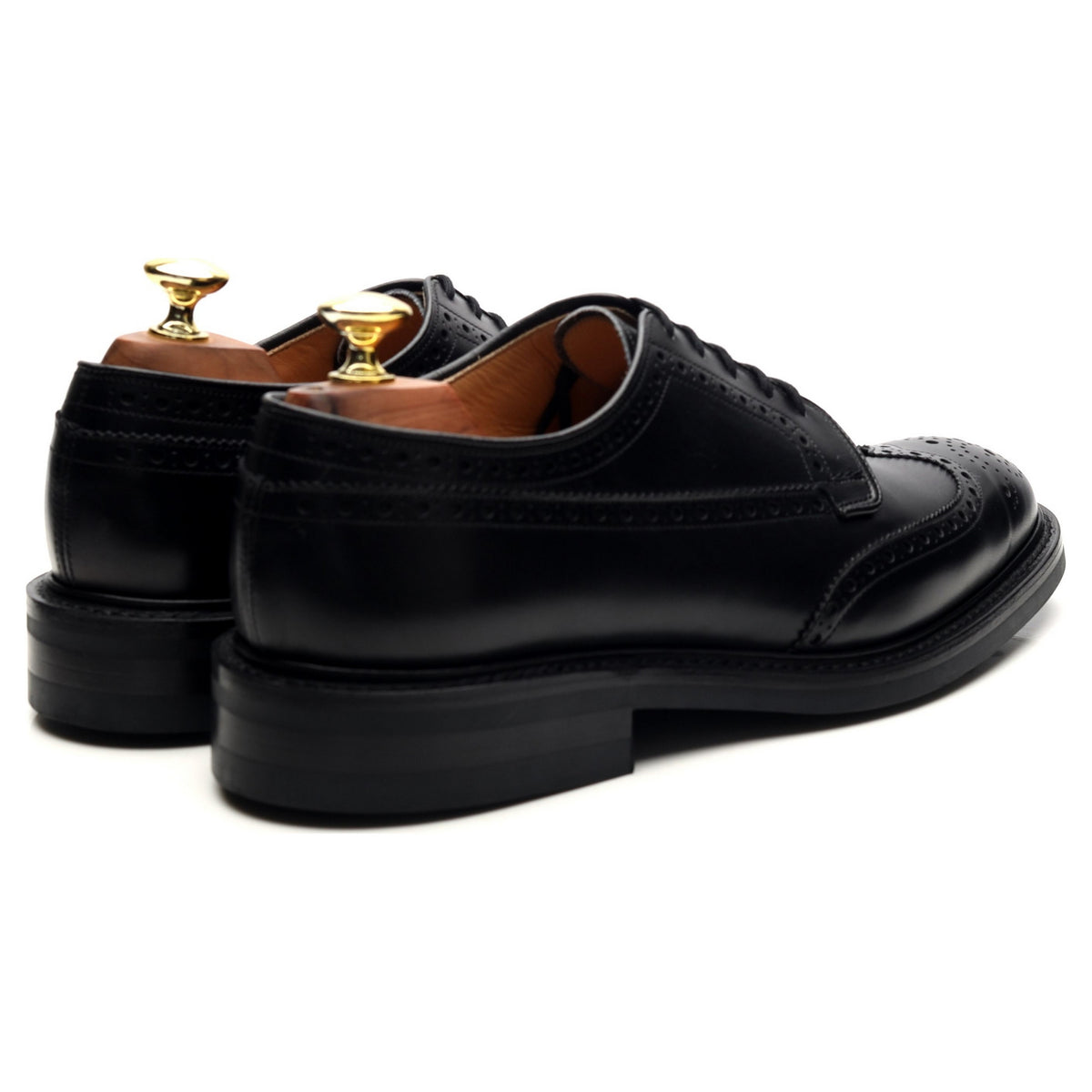 &#39;Grafton&#39; Black Leather Derby Brogues UK 7 F