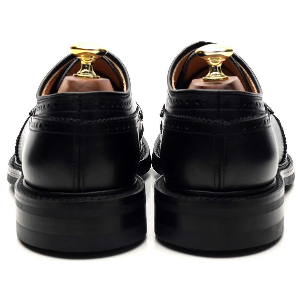 &#39;Grafton&#39; Black Leather Derby Brogues UK 7 F