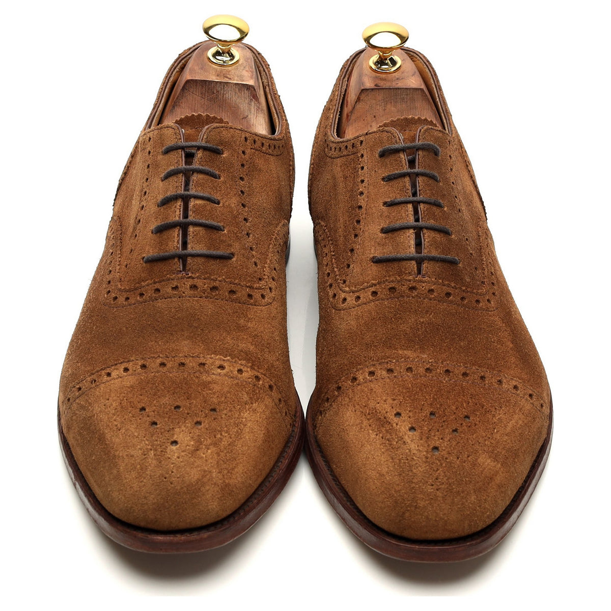 Charles Tyrwhitt Snuff Brown Suede Oxford Brogues UK 11 G