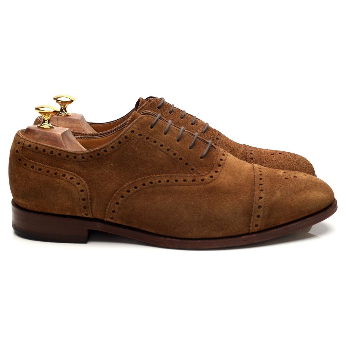 Charles Tyrwhitt Snuff Brown Suede Oxford Brogues UK 11 G