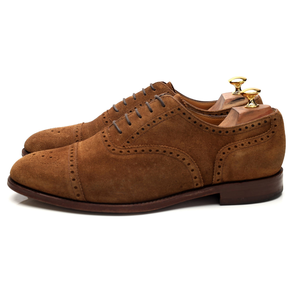 Charles Tyrwhitt Snuff Brown Suede Oxford Brogues UK 11 G