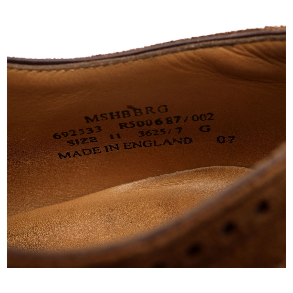 Charles Tyrwhitt Snuff Brown Suede Oxford Brogues UK 11 G