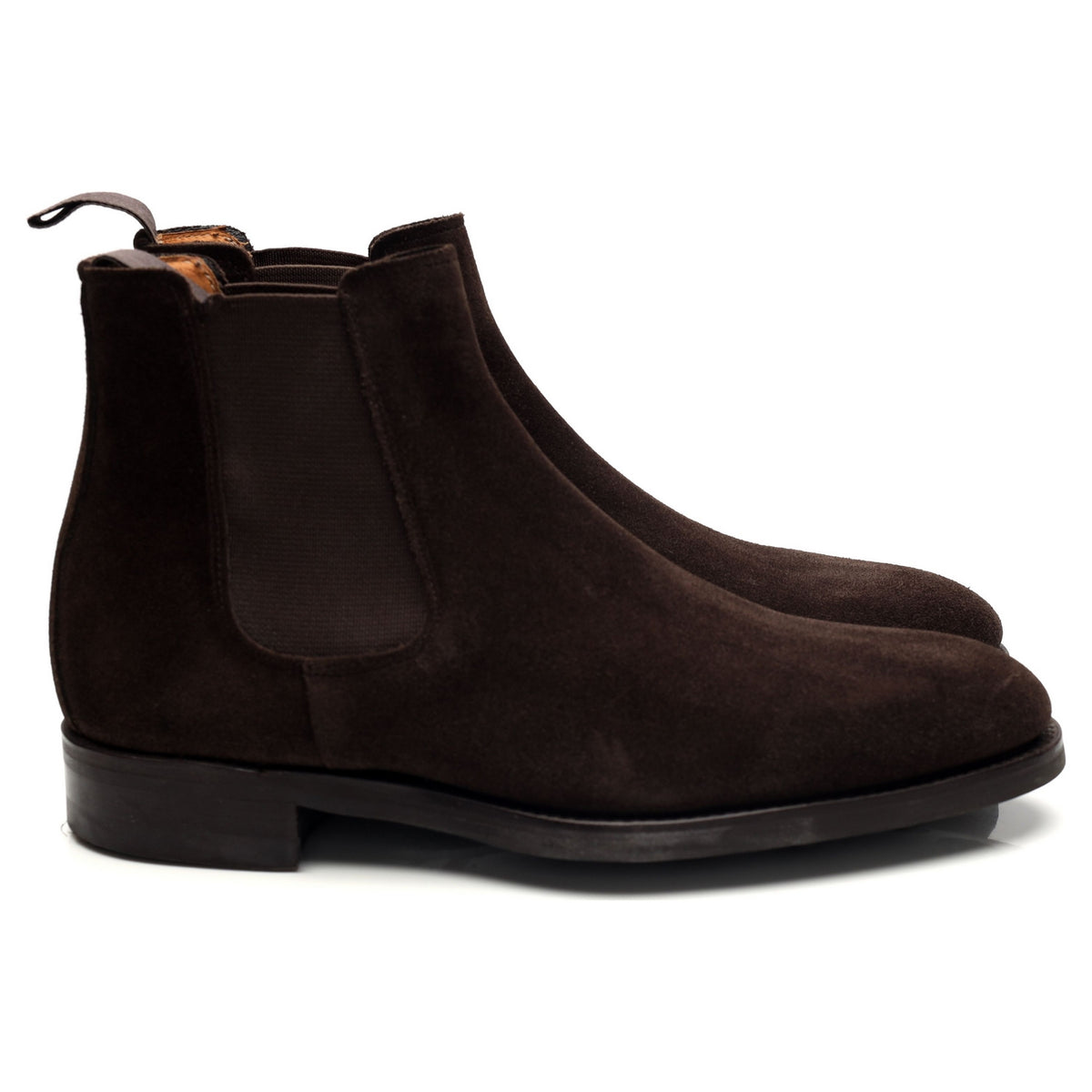 Dark Brown Suede Chelsea Boots UK 6