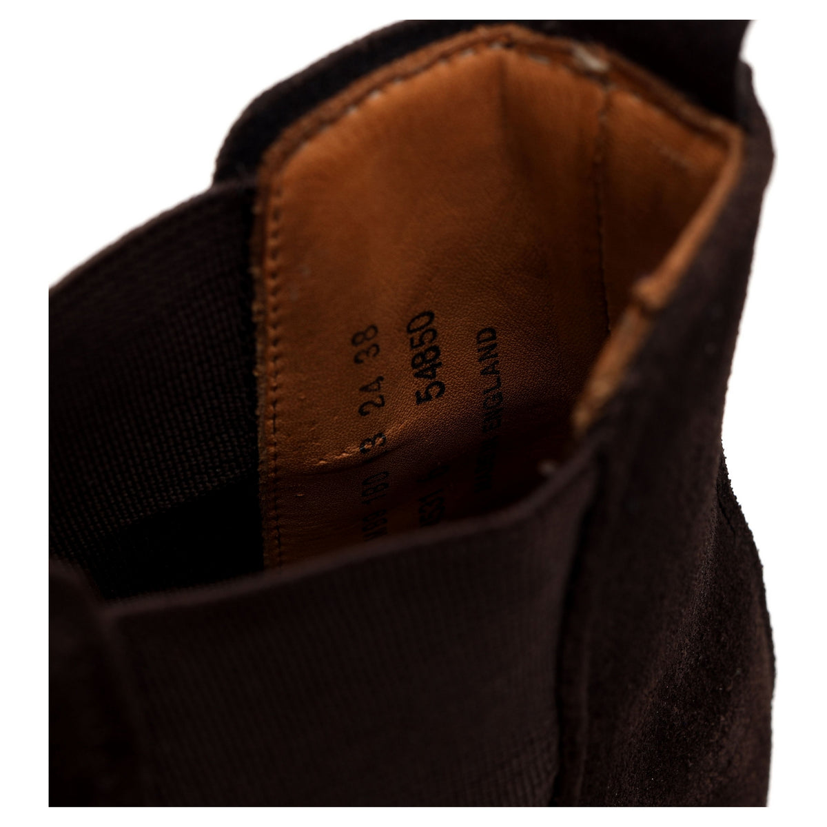 Dark Brown Suede Chelsea Boots UK 6