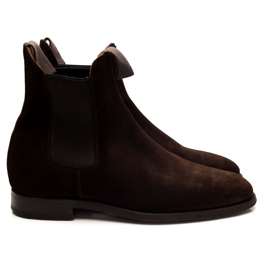 Lambourn' Dark Brown Suede Chelsea Boots UK Abbot's Shoes