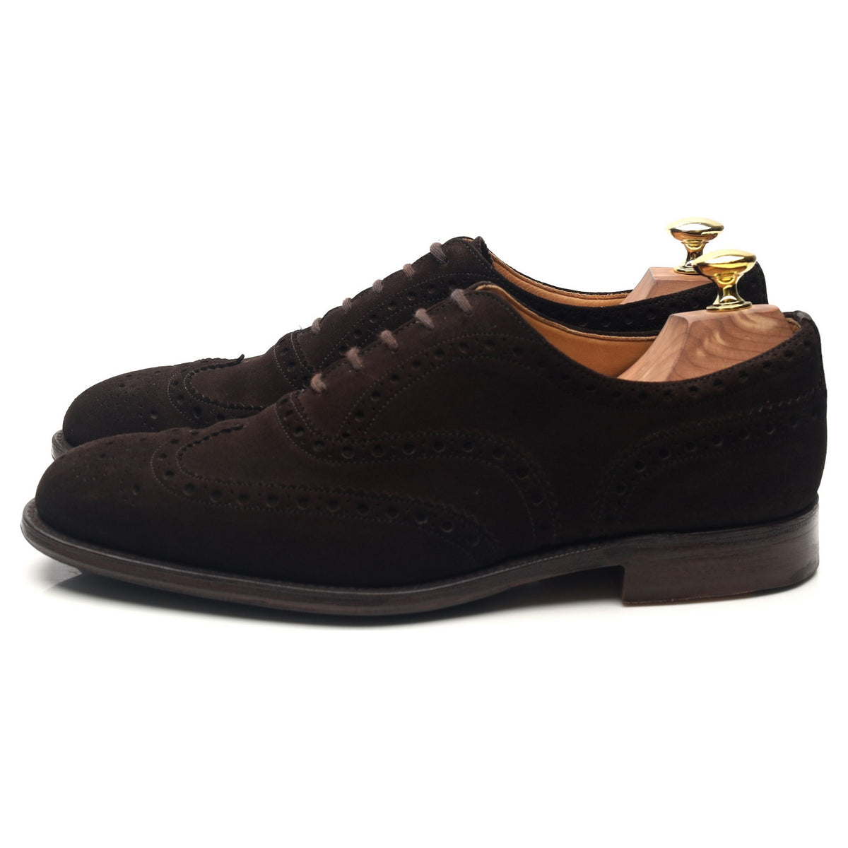 Chetwynd' Dark Brown Suede Brogues UK 7 F - Abbot's Shoes