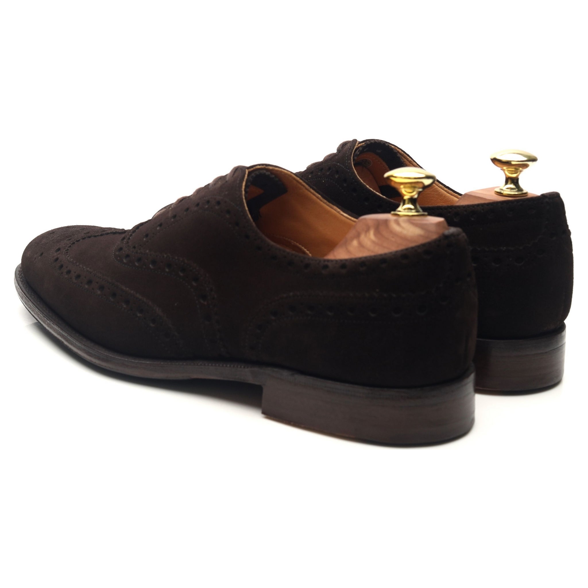 Black 2024 suede brogues