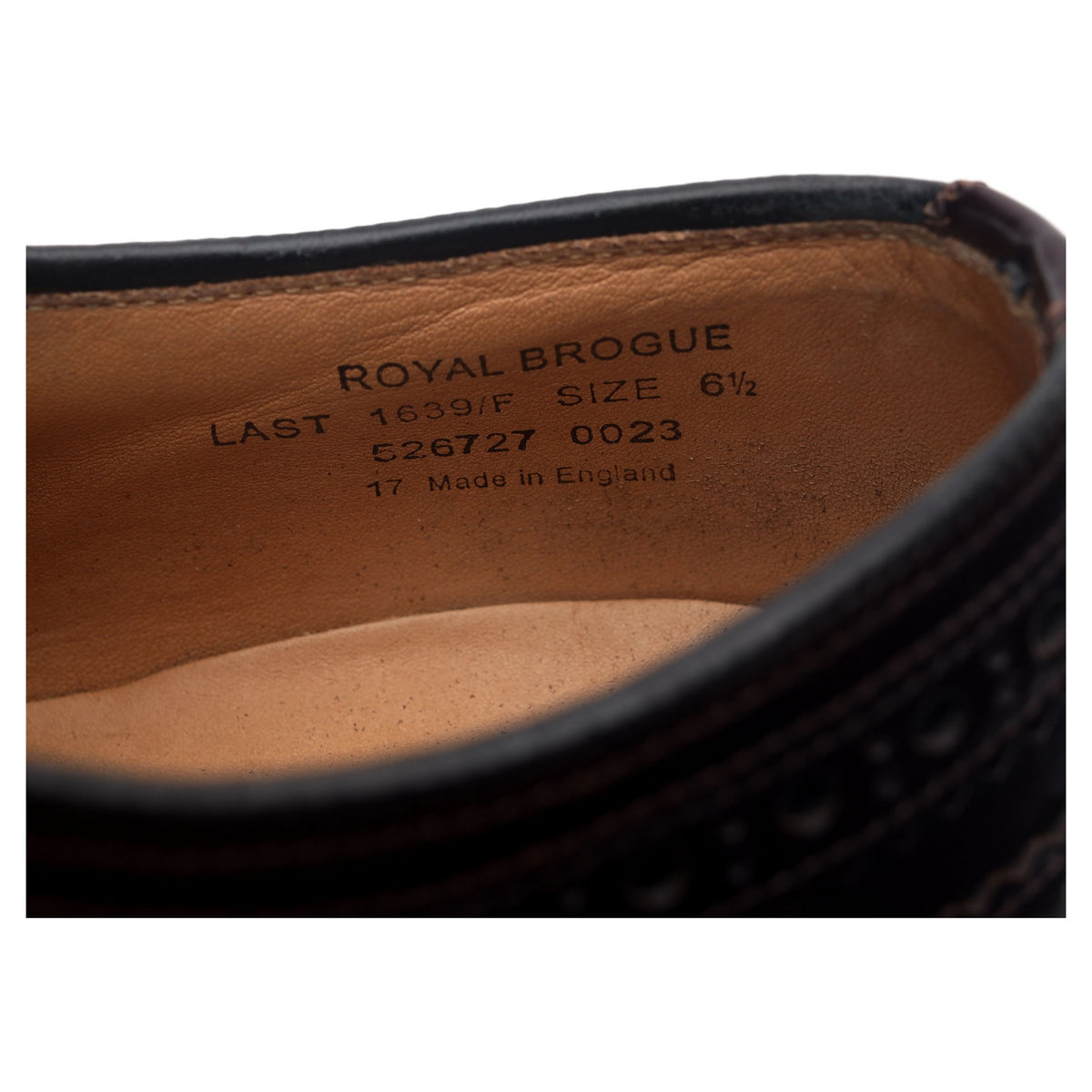 &#39;Royal Brogue&#39; Burgundy Leather Derby Brogues UK 6.5 F