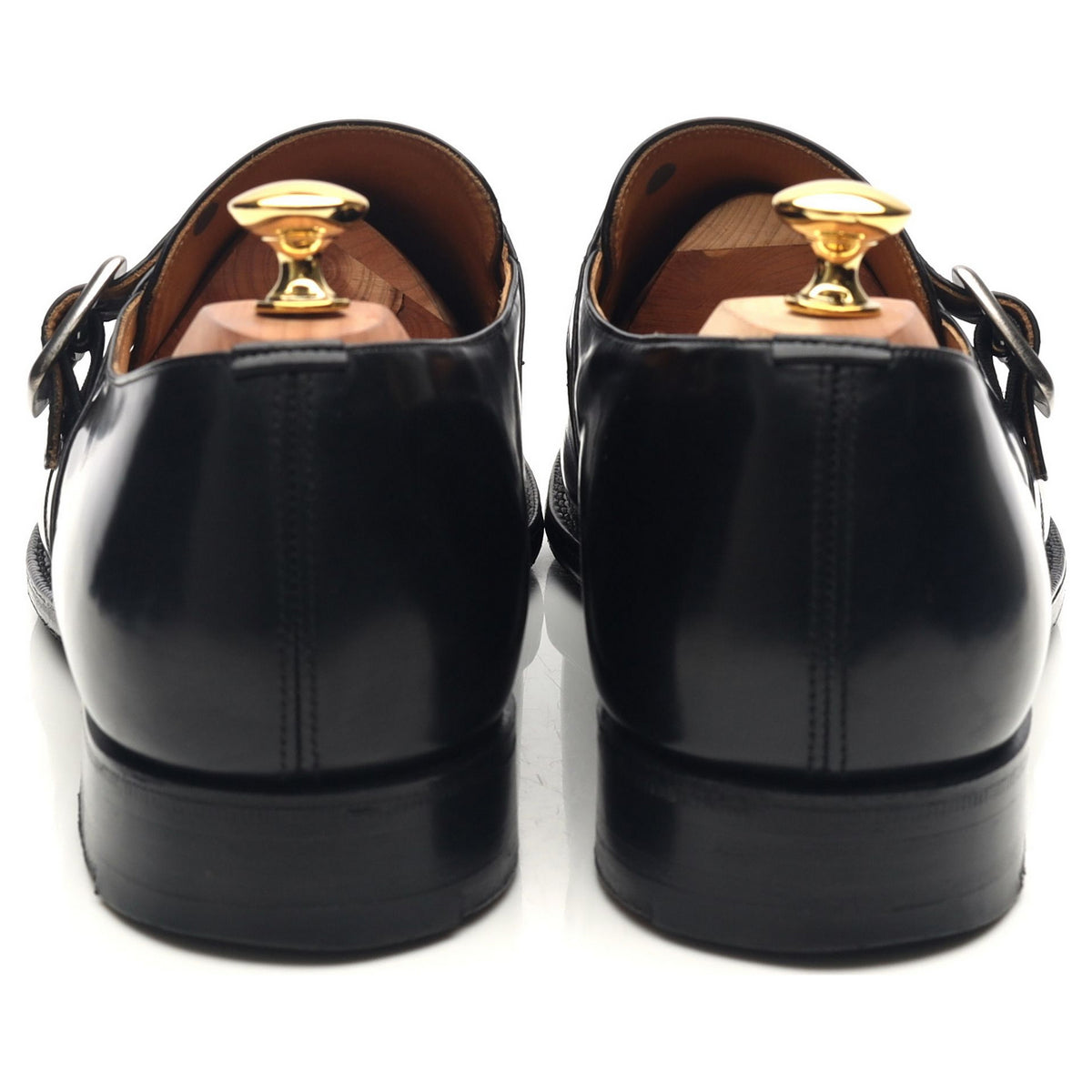 &#39;Westbury&#39; Black Leather Monk Strap UK 11 F