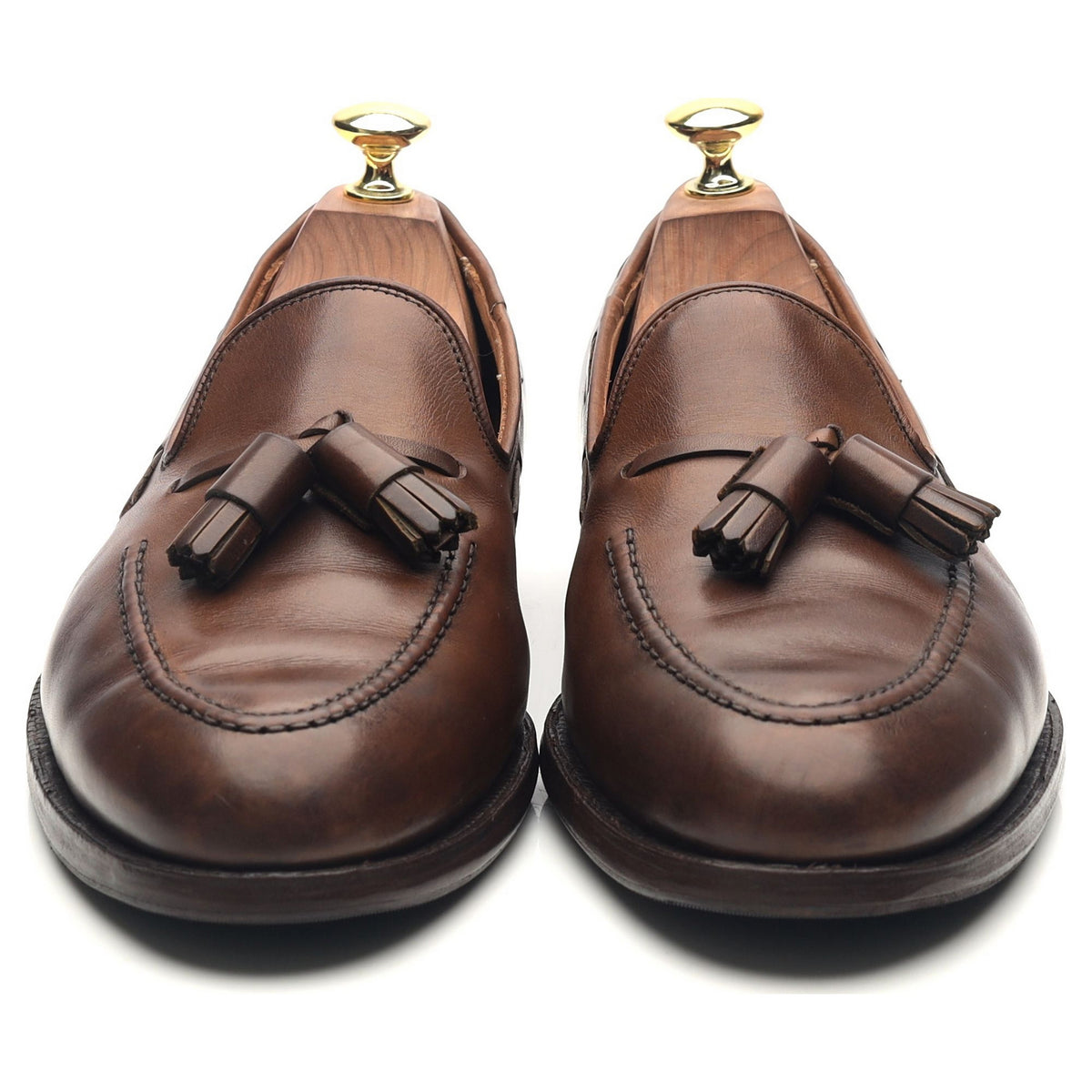 &#39;Cavendish 2&#39; Dark Brown Leather Tassel Loafers UK 7.5 E