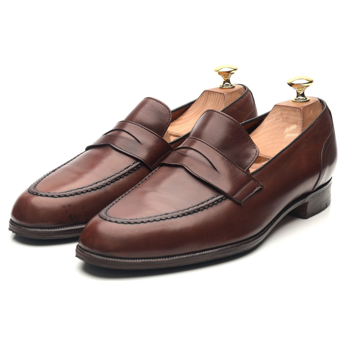 &#39;Salisbury&#39; Brown Leather Loafers UK 8.5 F