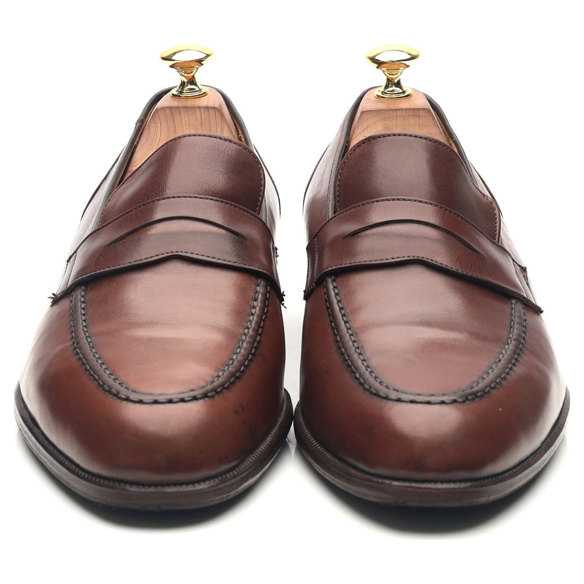 &#39;Salisbury&#39; Brown Leather Loafers UK 8.5 F