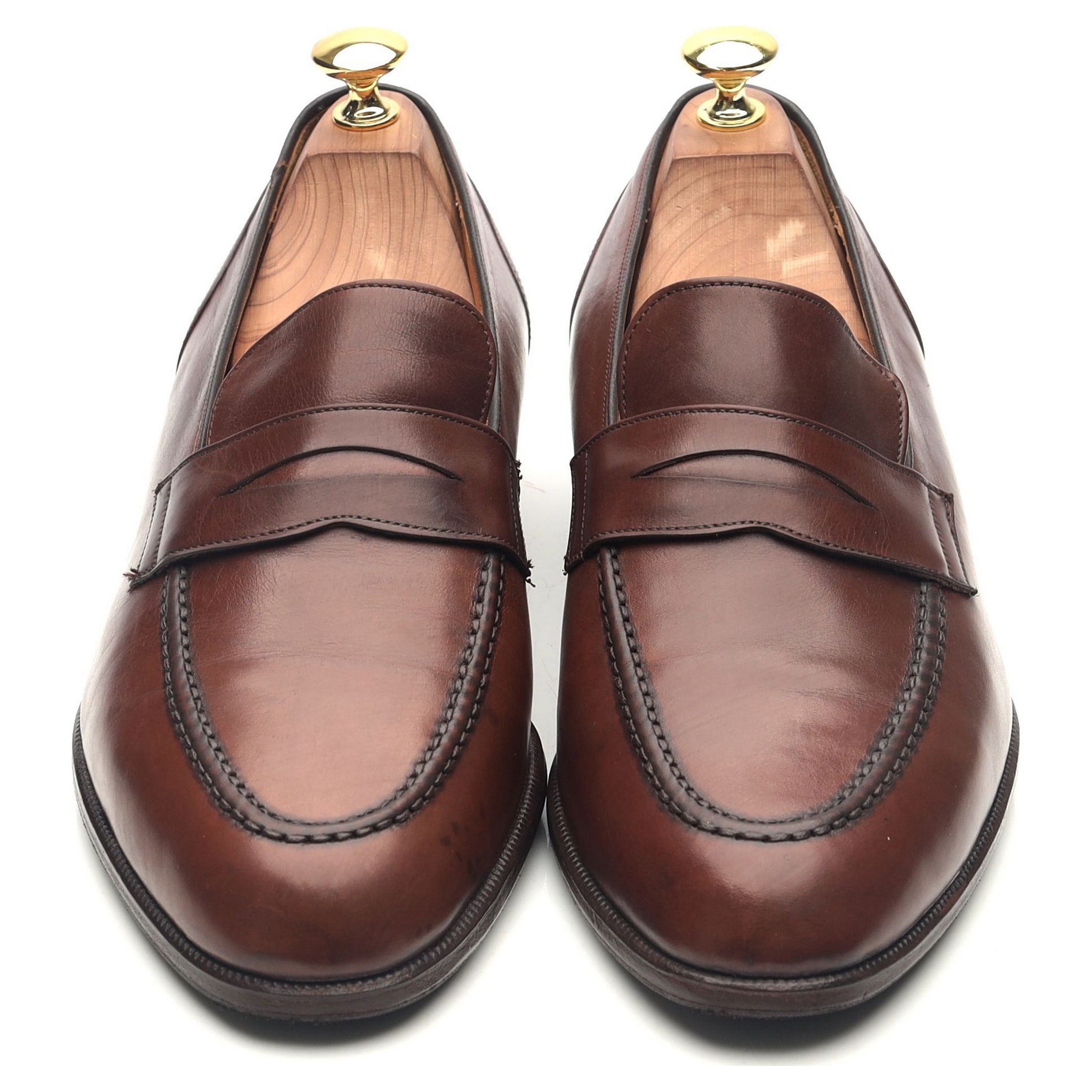 Salisbury' Brown Leather Loafers UK 8.5 F - Abbot's Shoes