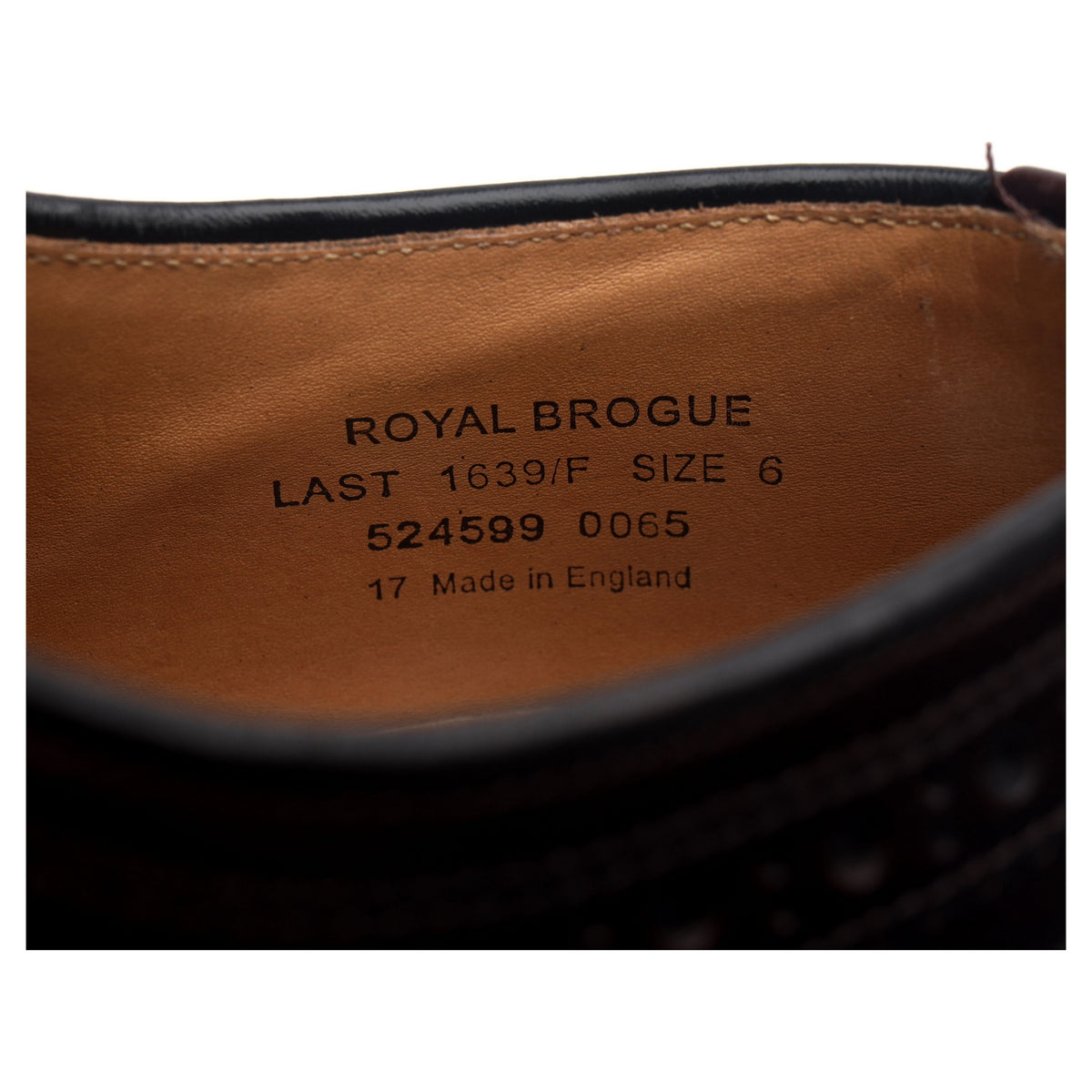 &#39;Royal Brogue&#39; Burgundy Leather Derby Brogues UK 6 F