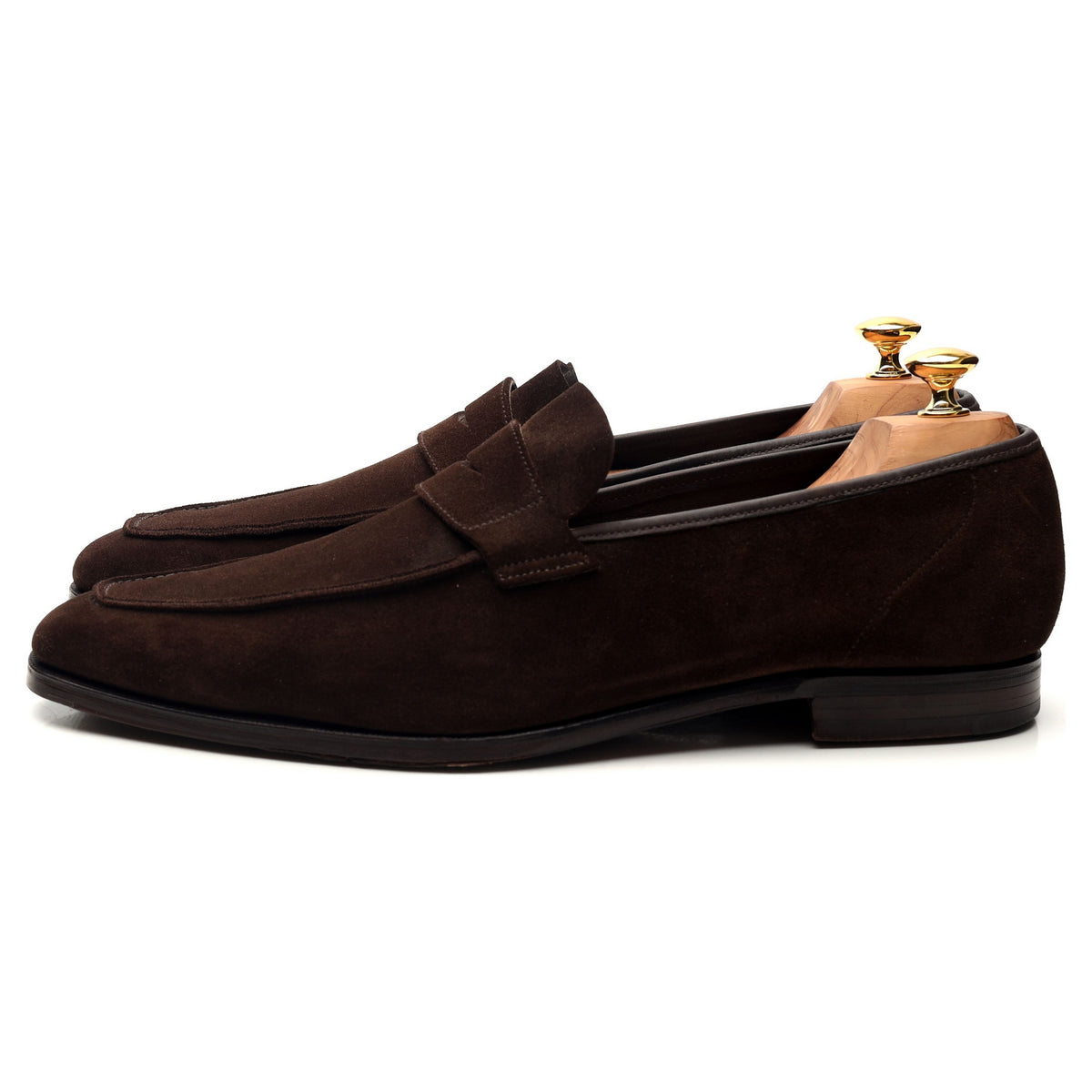 &#39;George&#39; Dark Brown Suede Loafers UK 11 E