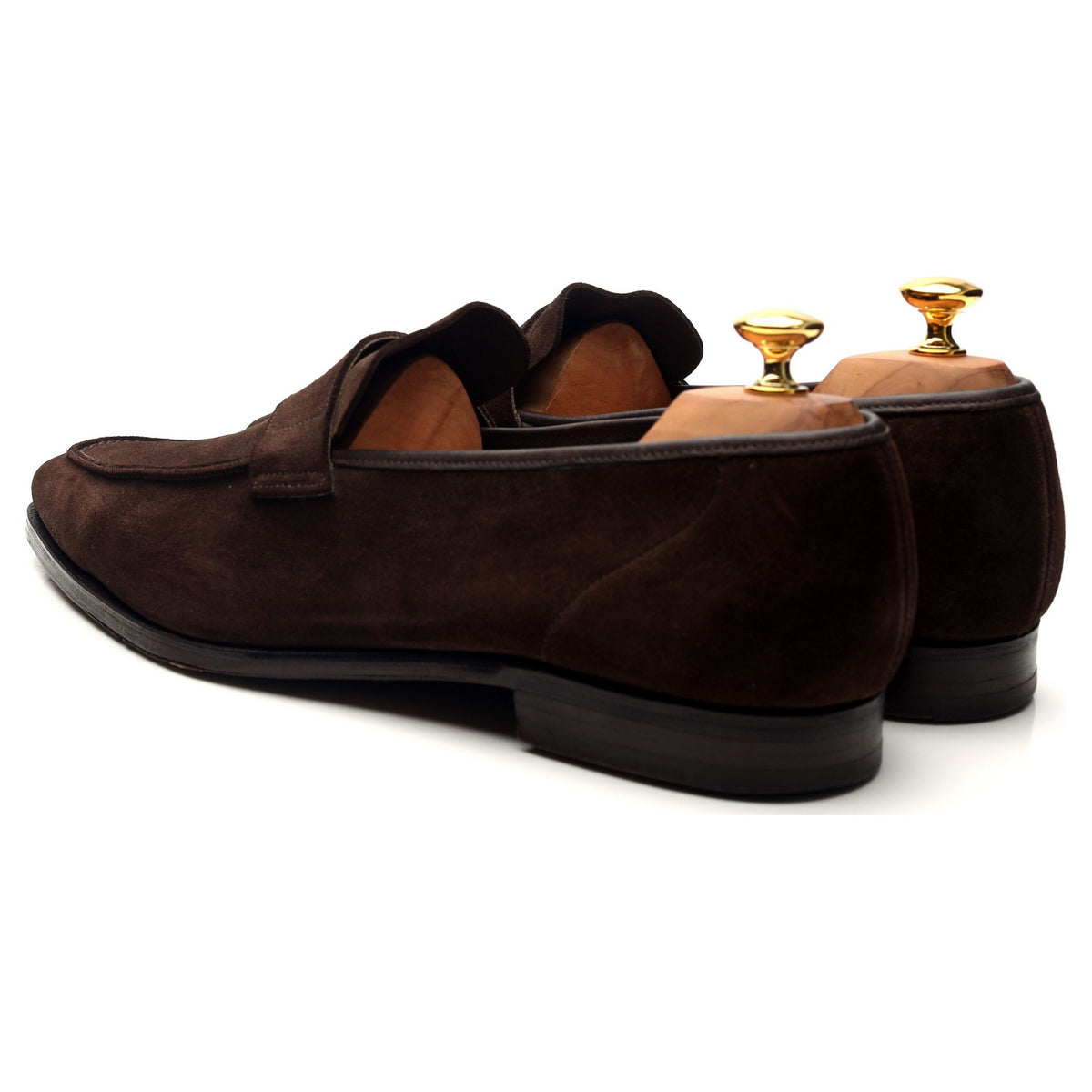 &#39;George&#39; Dark Brown Suede Loafers UK 11 E