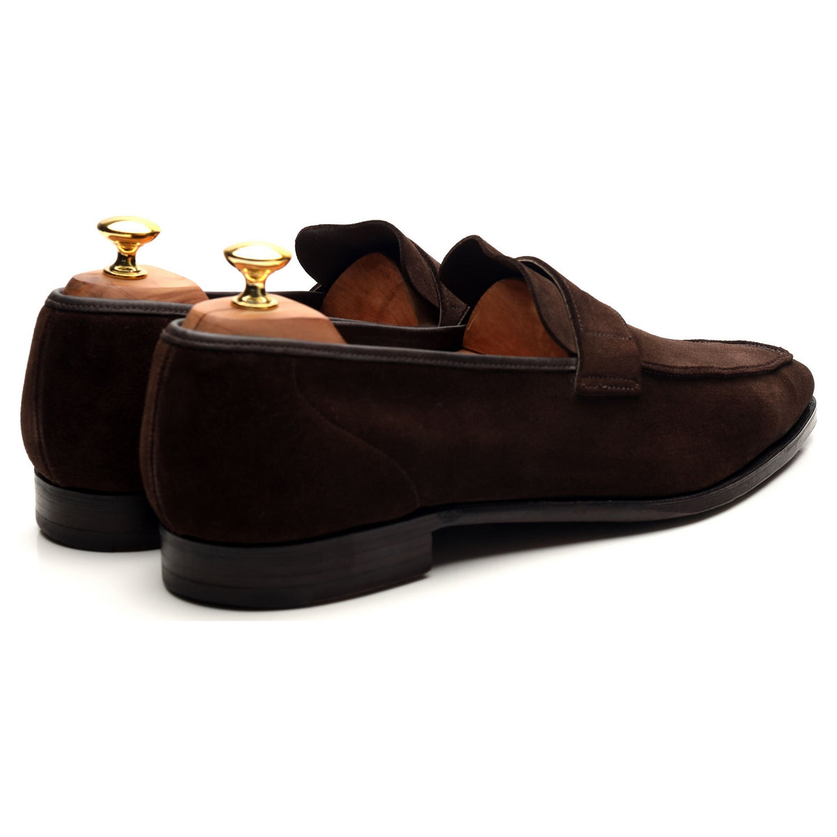 &#39;George&#39; Dark Brown Suede Loafers UK 11 E