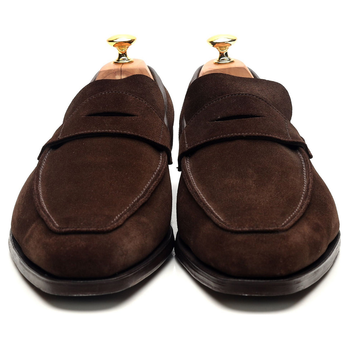 &#39;George&#39; Dark Brown Suede Loafers UK 11 E