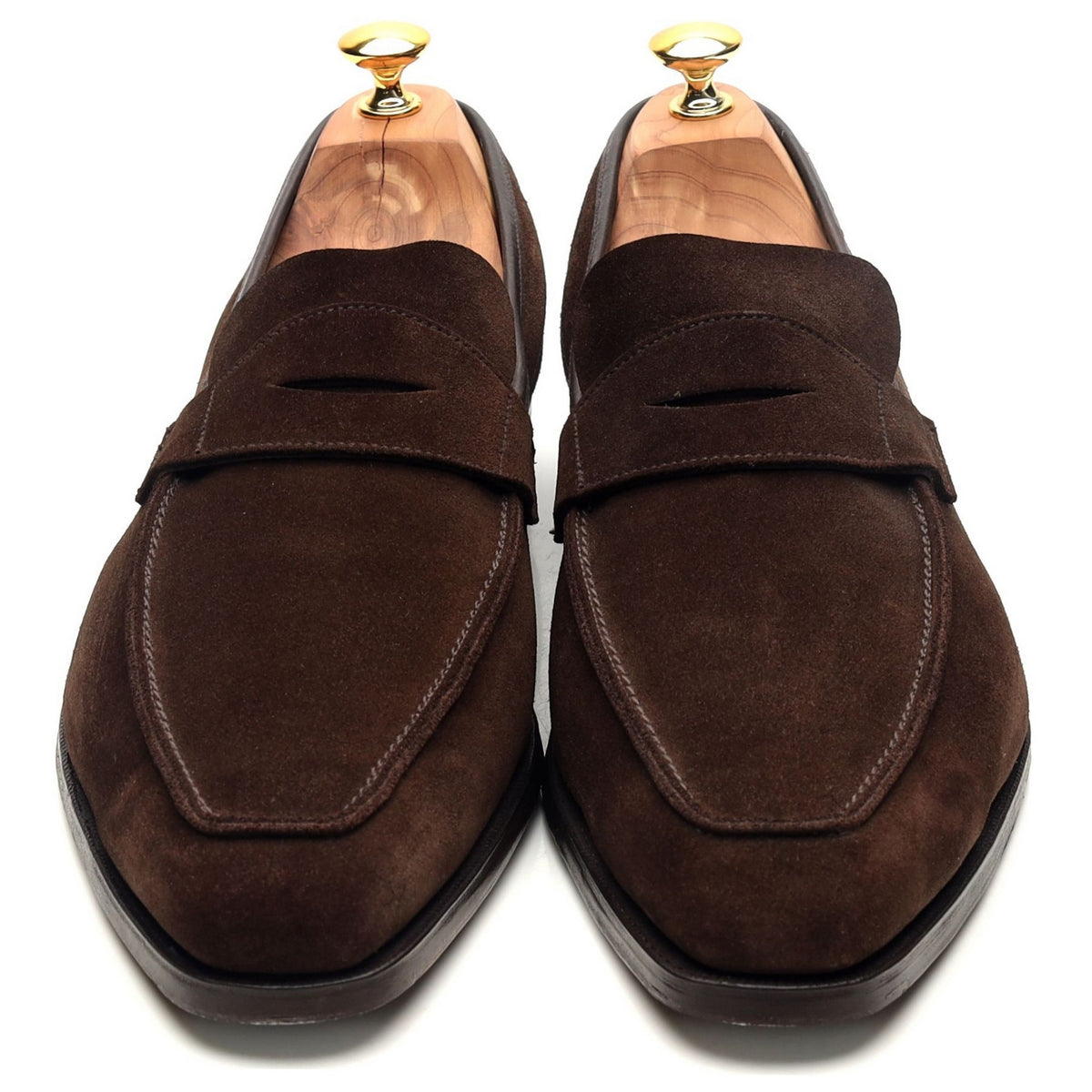 &#39;George&#39; Dark Brown Suede Loafers UK 11 E