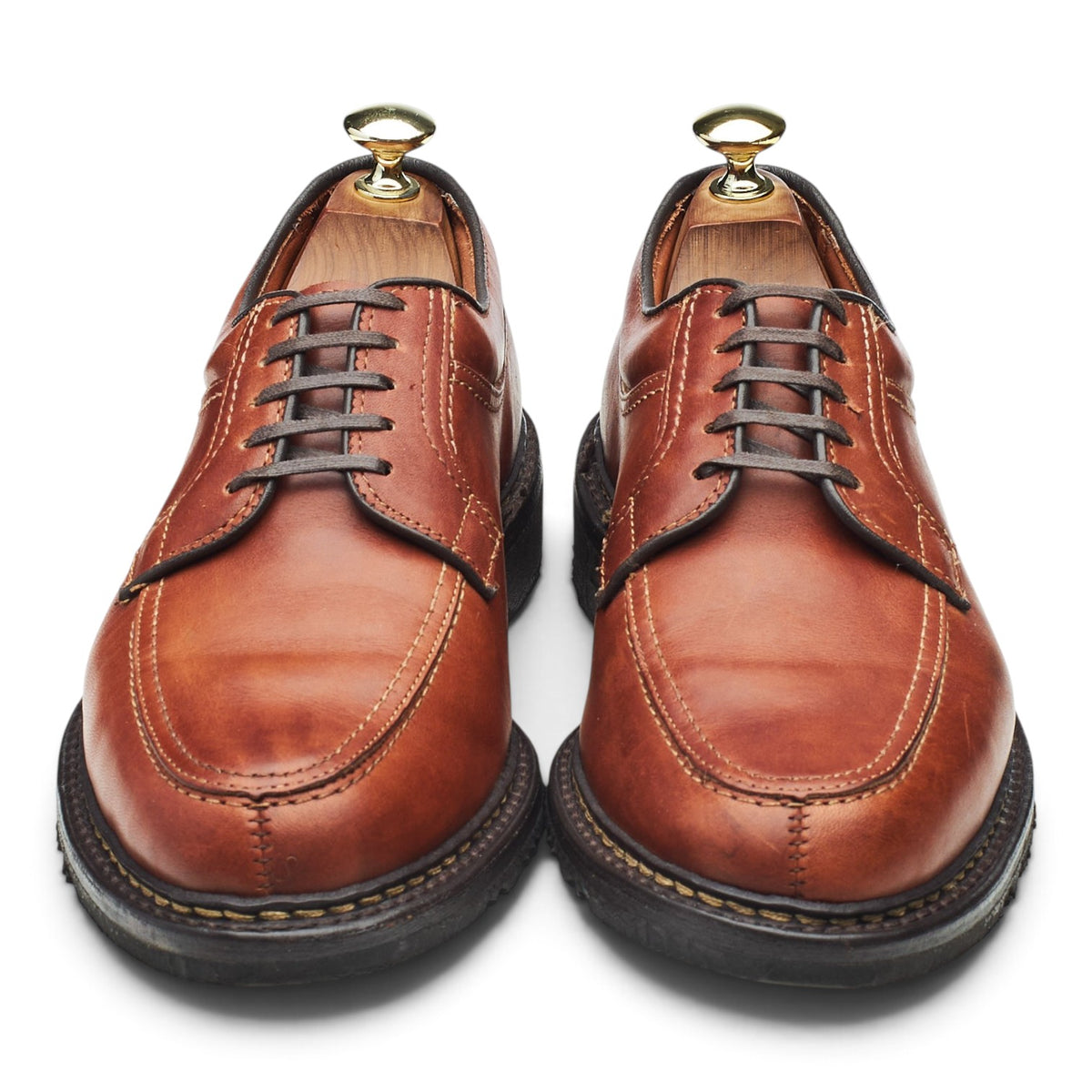 'Wilbert' Tan Brown Leather Split Toe Derby UK 7 US 8 D