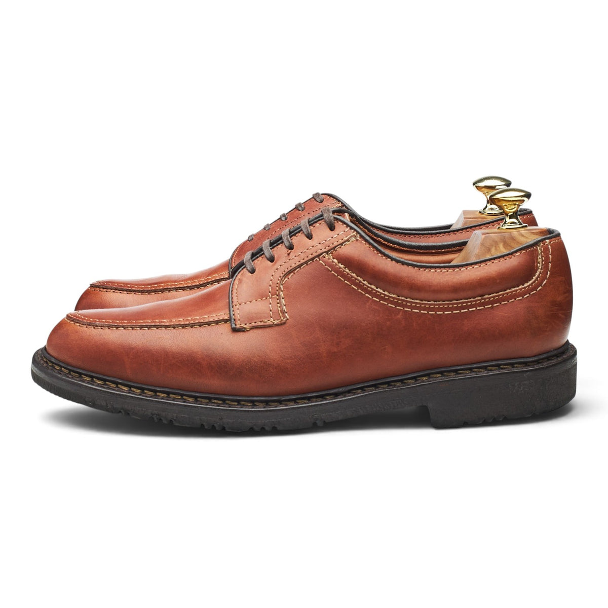 'Wilbert' Tan Brown Leather Split Toe Derby UK 7 US 8 D