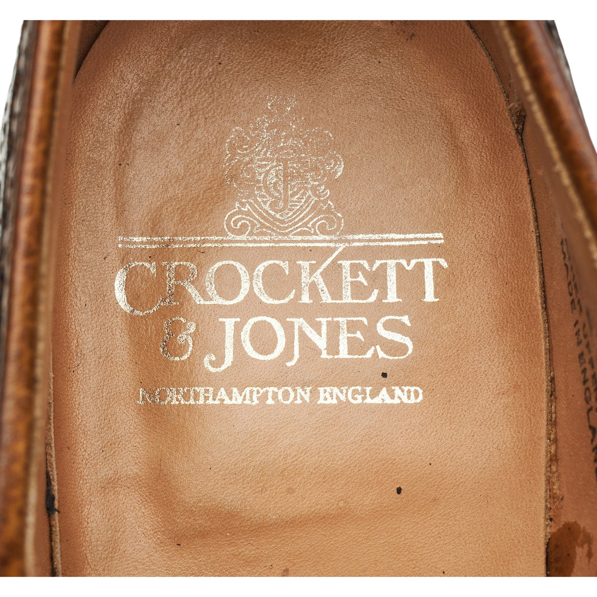 'Pembroke' Dark Brown Grain Leather Derby Brogues UK 10.5 E
