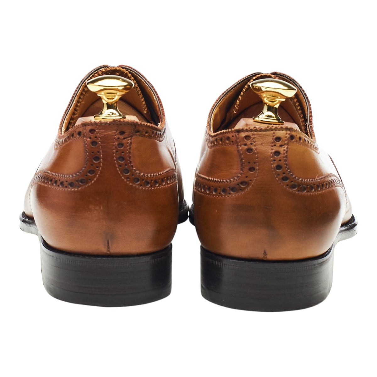 Esquire 'Cadogan' Tan Brown Leather Oxford Brogues UK 8.5 E