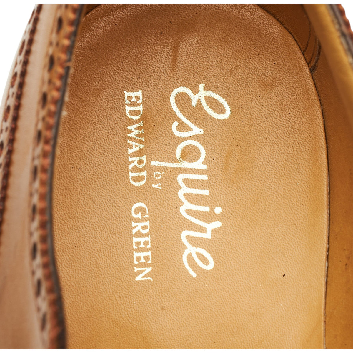 Esquire 'Cadogan' Tan Brown Leather Oxford Brogues UK 8.5 E