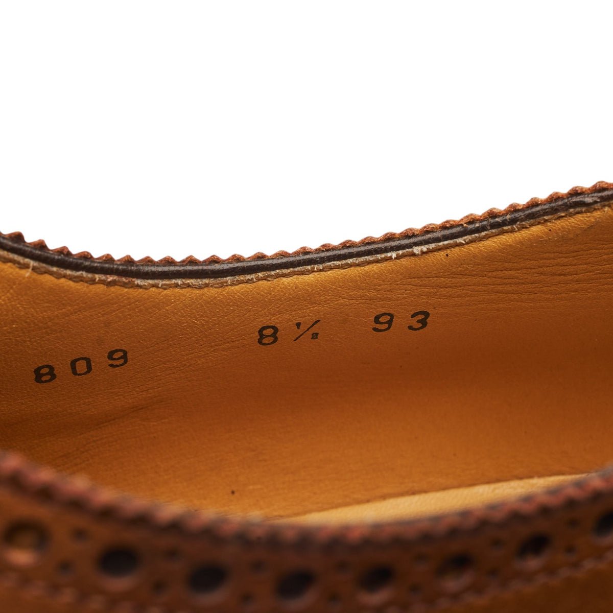 Esquire 'Cadogan' Tan Brown Leather Oxford Brogues UK 8.5 E