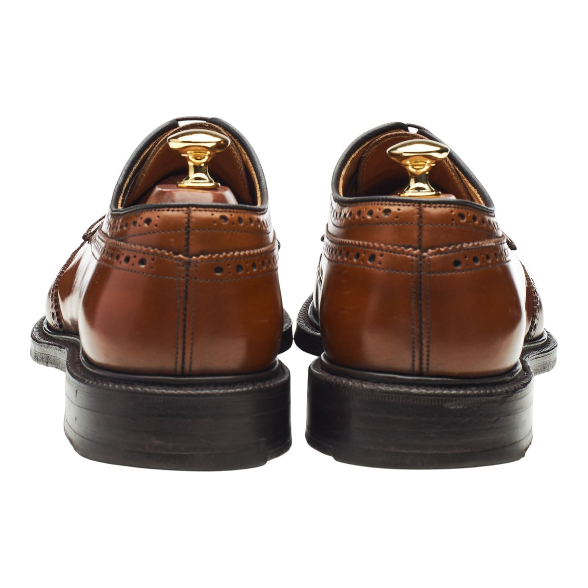 'Grafton' Tan Brown Leather Derby Brogues UK 9.5 F