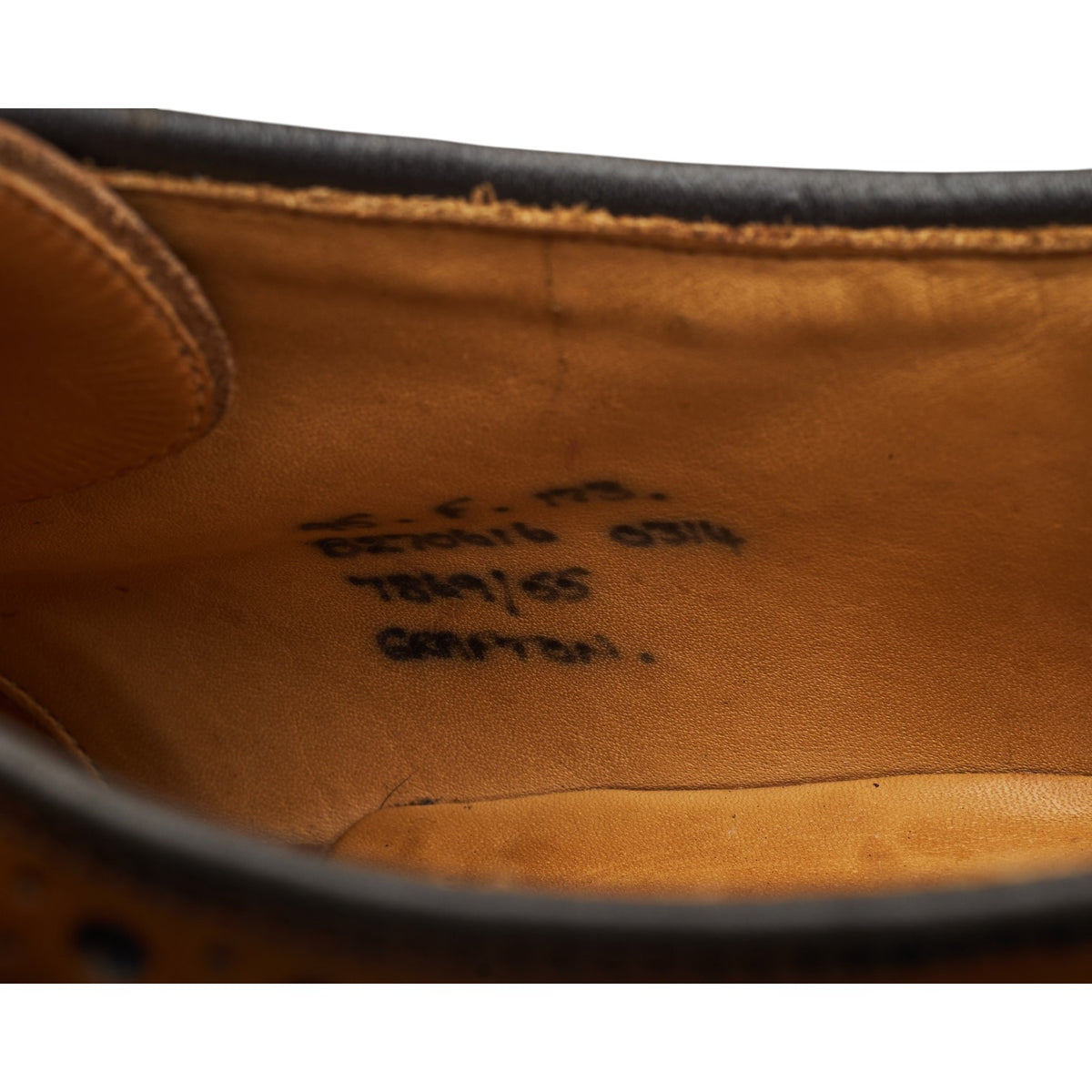 'Grafton' Tan Brown Leather Derby Brogues UK 9.5 F