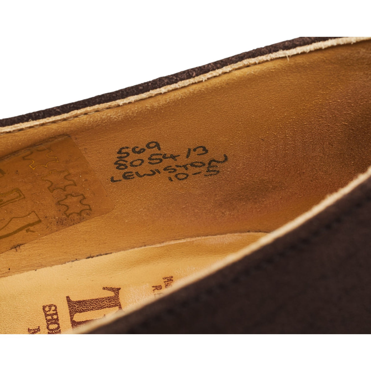 'Lewiston' Dark Brown Suede Monk Strap UK 10